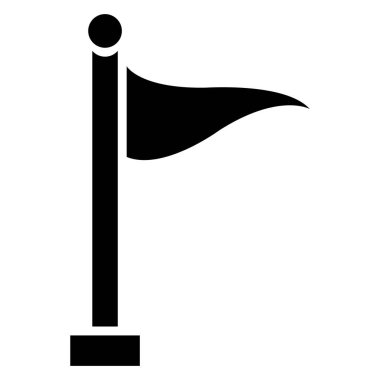 Bayrak Vektörü Simgesi Tasarım İllüstrasyonu