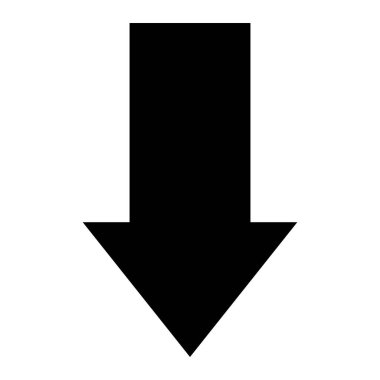 Down Arrow Vektör Simgesi Tasarım İllüstrasyonu