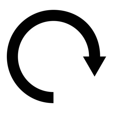 Dairesel ok vektörü Simge Tasarımı İllüstrasyonu