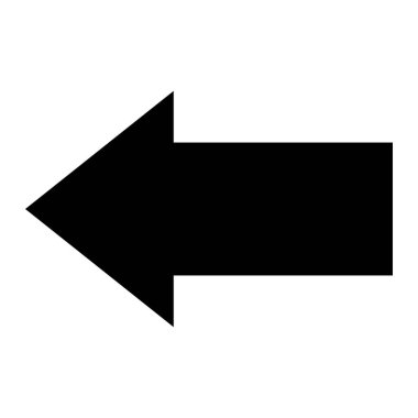 Sol Ok Vektörü Simgesi Tasarım İllüstrasyonu