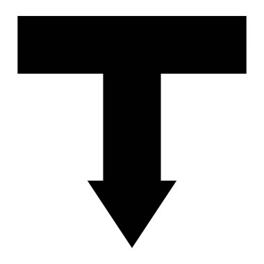 T kavşağı Vektör Simgesi Tasarım İllüstrasyonu