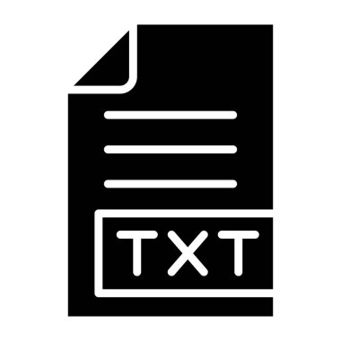 TXT Vektör Simgesi Tasarım İllüstrasyonu