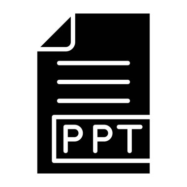 PPT Vektör Simgesi Tasarım İllüstrasyonu