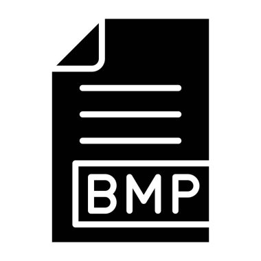 BMP Vektör Simgesi Tasarım İllüstrasyonu