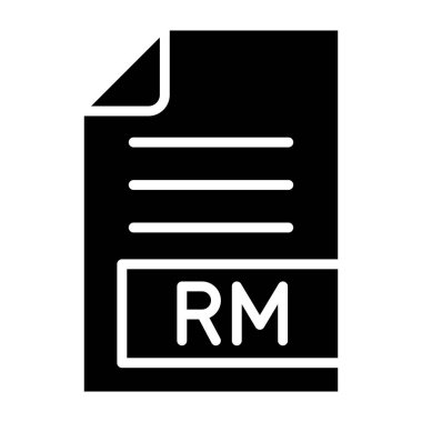 RM Vektör Simgesi Tasarım İllüstrasyonu