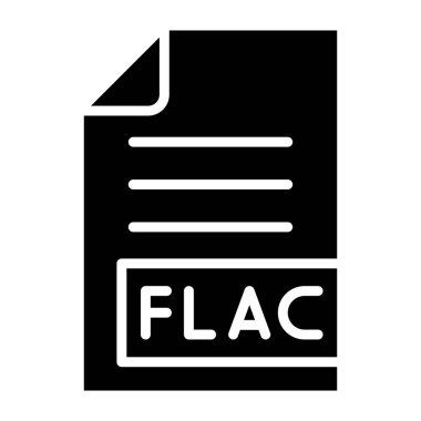 FLAC Vektör Simgesi Tasarım İllüstrasyonu