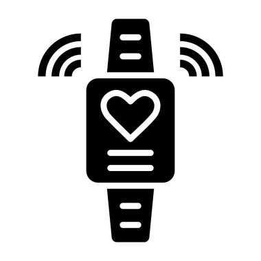 Smartwatch Vektör Simgesi Tasarım İllüstrasyonu