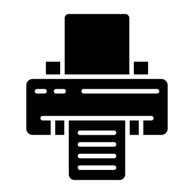 Yazıcı Vektör Simgesi Tasarım İllüstrasyonu