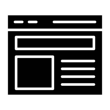 Web Sitesi Vektör Simgesi Tasarım İllüstrasyonu