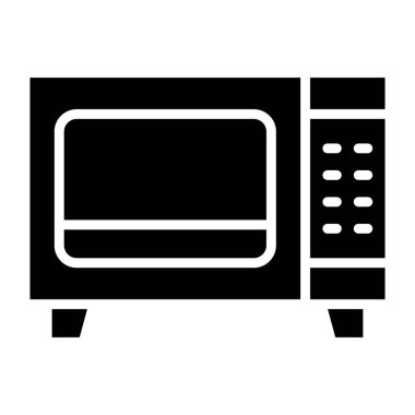 Mikrodalga Vektör Simgesi Tasarım İllüstrasyonu