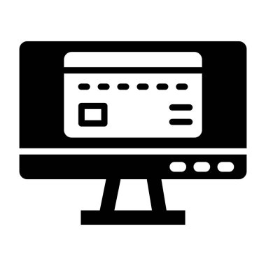 Çevrimiçi ödeme vektörü Simge Tasarımı İllüstrasyonu