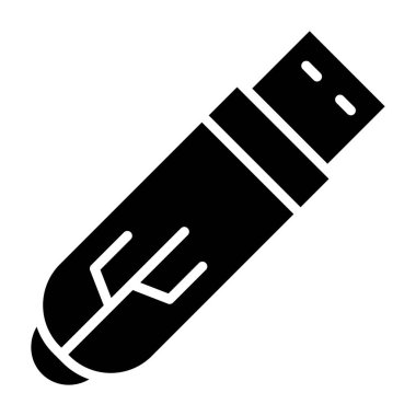 Kalem Sürücü Vektör Simgesi Tasarım İllüstrasyonu