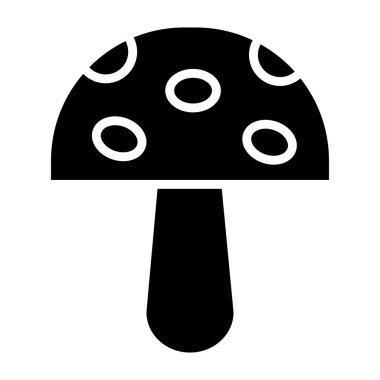 Mantar Vektörü Simgesi Tasarım İllüstrasyonu