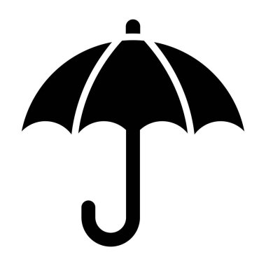 Şemsiye Vektör Simgesi Tasarım İllüstrasyonu