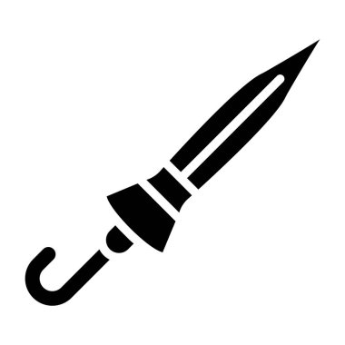 Kapalı şemsiye Vektör Simgesi Tasarım İllüstrasyonu