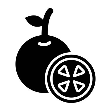 Turuncu Vektör Simgesi Tasarım Çizimi