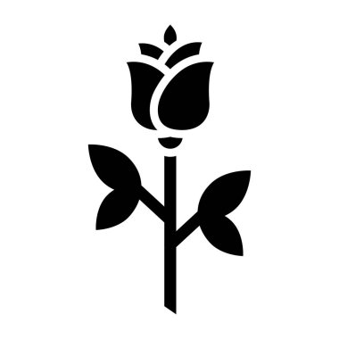 Çiçek Vektörü Simgesi Tasarım Çizimi