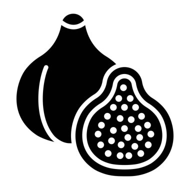 İncir Vektörü Simgesi Tasarım İllüstrasyonu