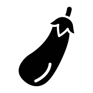 Patlıcan Vektör Simgesi Tasarım İllüstrasyonu