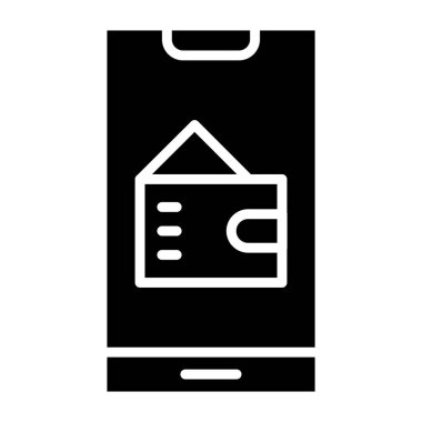 Cüzdan Vektörü Simgesi Tasarım İllüstrasyonu