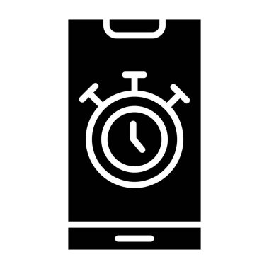 Stopwatch Vektör Simgesi Tasarım İllüstrasyonu
