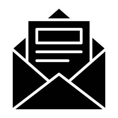 E- posta Vektör Simgesi Tasarım İllüstrasyonu