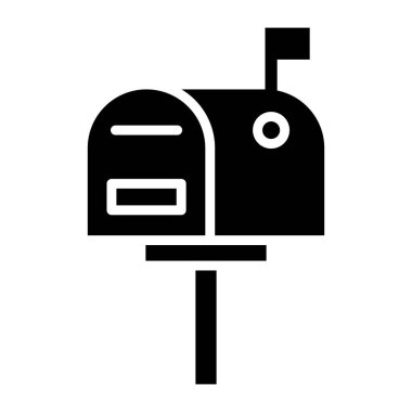 Posta Kutusu Vektör Simgesi Tasarım İllüstrasyonu