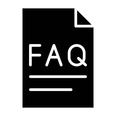 Faq Vektör Simgesi Tasarım Çizimi