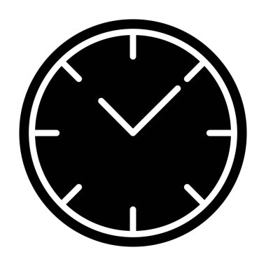 Saat Vektörü Simgesi Tasarım İllüstrasyonu