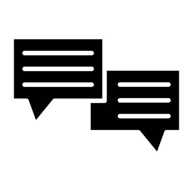 Sohbet Vektörü Simgesi Tasarım İllüstrasyonu