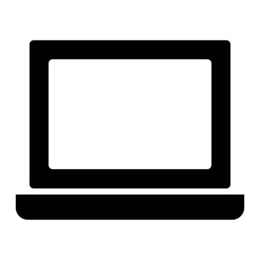Laptop Vektör Simgesi Tasarım Çizimi