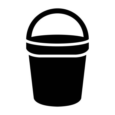 Bucket Vektör Simgesi Tasarım Çizimi