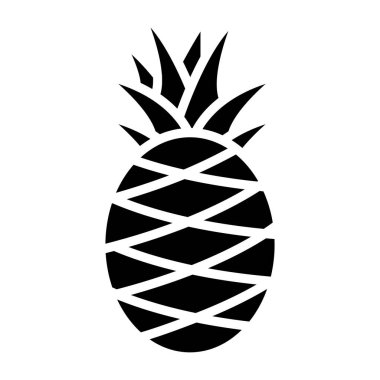 Ananas Vektörü Simgesi Tasarım İllüstrasyonu
