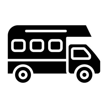 Kamp Van Vector Simgesi Tasarım İllüstrasyonu