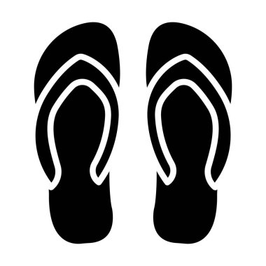 Flip flop Vektör Simgesi Tasarım İllüstrasyonu