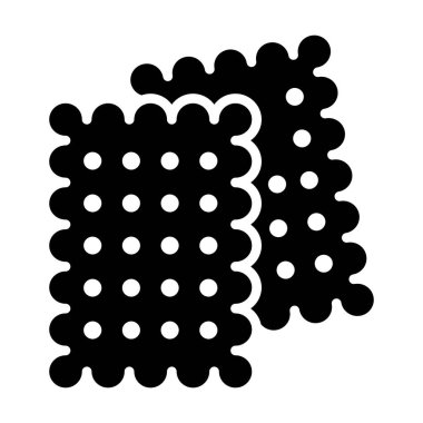 Bisküvi Vektörü Simgesi Tasarım İllüstrasyonu