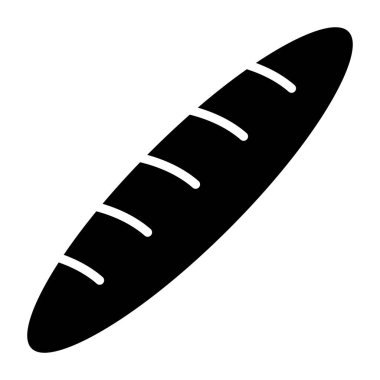 Baguette Vektör Simgesi Tasarım İllüstrasyonu