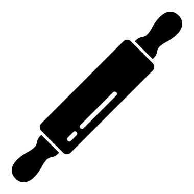 Rolling pin Vektör Simgesi Tasarım Çizimi