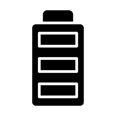 Pil Vektörü Simgesi Tasarım Çizimi