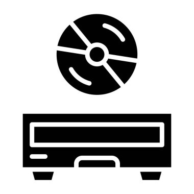 CD Rom Vektör Simgesi Tasarım İllüstrasyonu