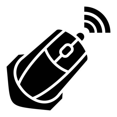 Kablosuz Fare Vektörü Simgesi Tasarım İllüstrasyonu