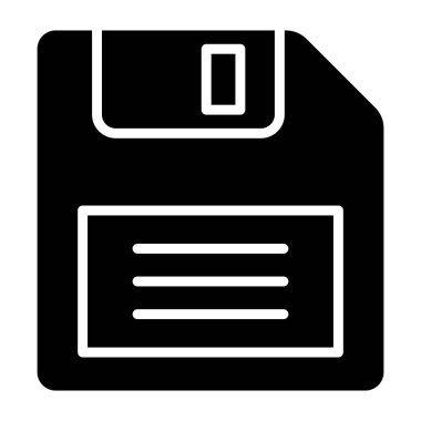 Disket Vektör Simgesi Tasarım İllüstrasyonu