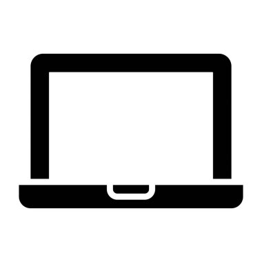 Laptop Vektör Simgesi Tasarım Çizimi