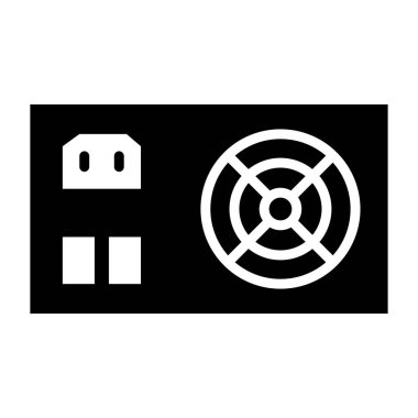 Güç Arzı Vektörü Simgesi Tasarım İllüstrasyonu