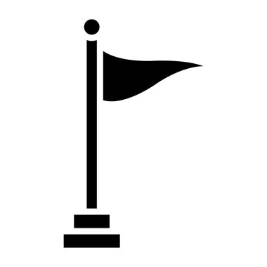 Bayrak Vektörü Simgesi Tasarım İllüstrasyonu