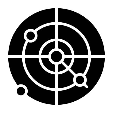 Radar Vektör Simgesi Tasarım Çizimi