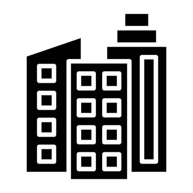 Ofis inşaatı Vektör Simgesi Tasarım İllüstrasyonu