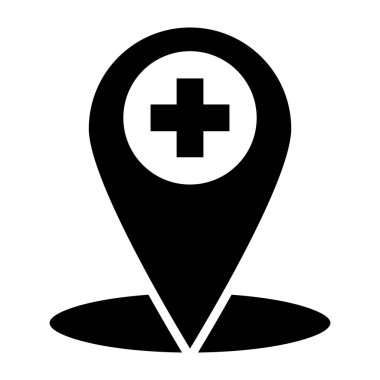 Konum Vektör Simgesi Tasarım İllüstrasyonu Ekle