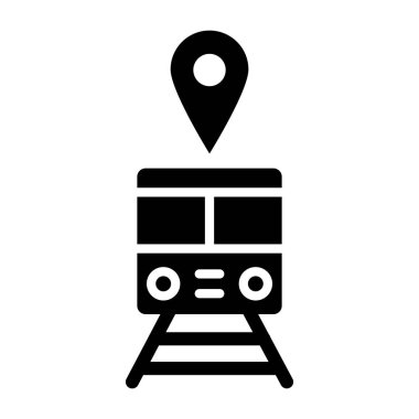 Tren İstasyonu Vektör Simgesi Tasarım İllüstrasyonu