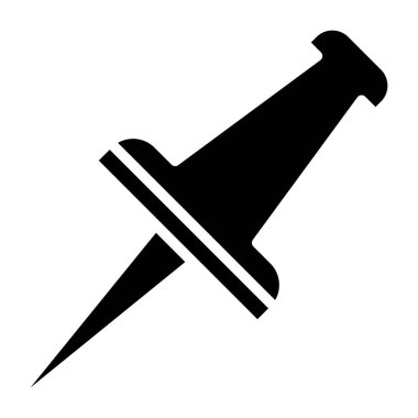 Pushpin Vektör Simgesi Tasarım İllüstrasyonu